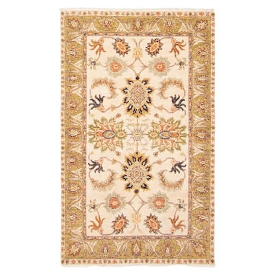 ECARPETGALLERY Hand-knotted Jamshidpour Cream Wool Rug - 3'1 x 5'2