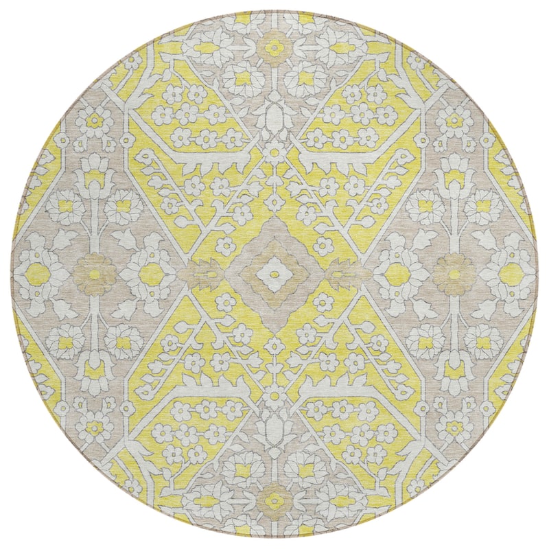 Machine Washable Indoor/ Outdoor Chantille Traditional Medallion Rug