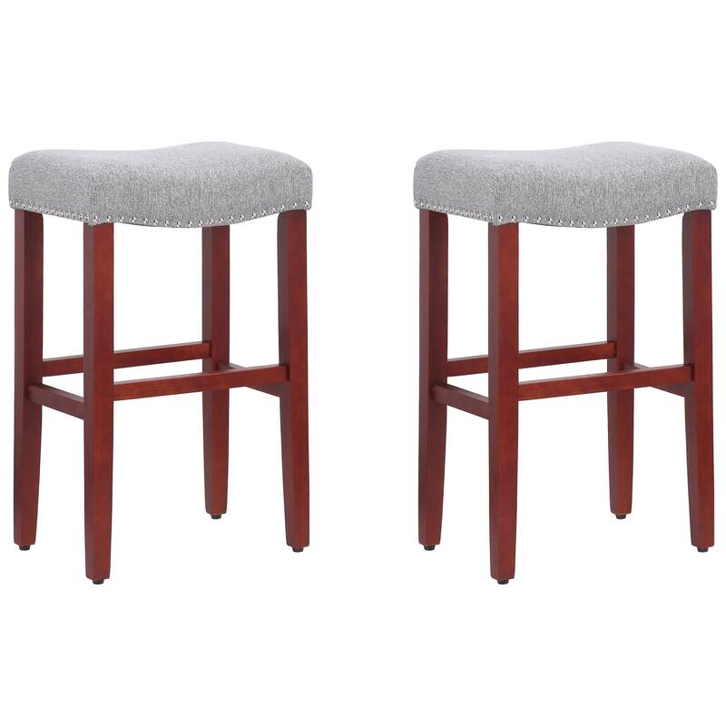 Jameson Upholstered Polyester Cherry 29 Inch Bar Stool (Set Of 2)