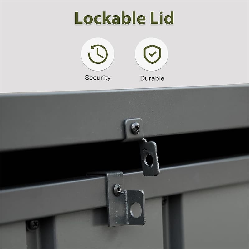 GDFStudio -Outdoor Benn Multi-Size Storage Deck Box - Waterproof, Lockable, and Durable for Patio Cushions, Garden Tools