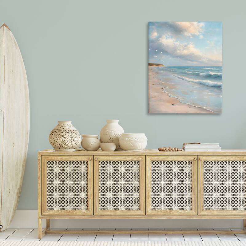 Stupell Where Seagulls Fly Beach View Canvas Wall Art Design By Franklyn Gregory