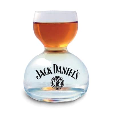 Jack DanielS 1 Ounce Whiskey on 2 Ounce Water Glass