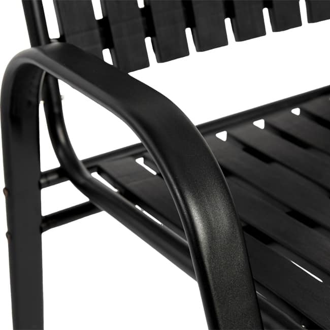 7-Piece Patio Dining Set - Plastic Chairs & Steel Table, Outdoor Garden Furniture‌‌