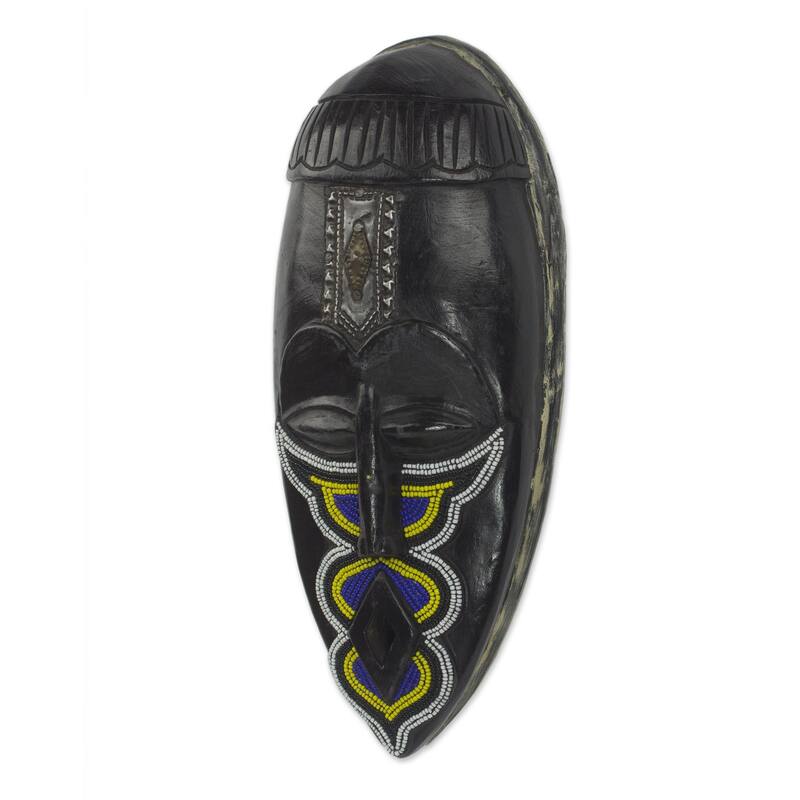 Novica Handmade Fakye African Wood Mask