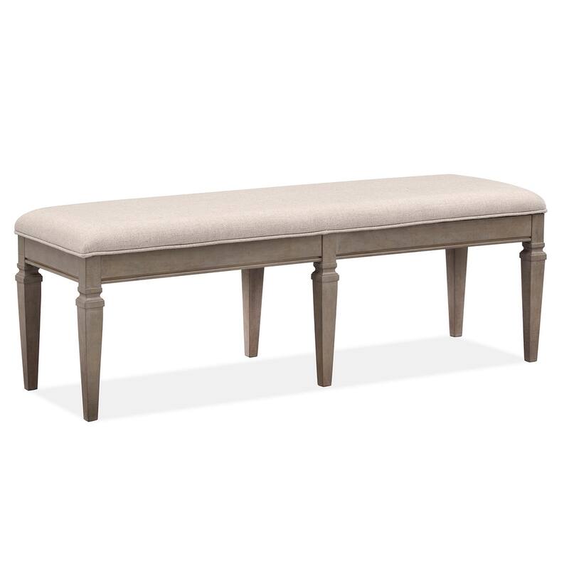 Magnussen Home Lancaster Dovetail Grey Bench - 56''W x 17''D x 19''H - 56''W x 17''D x 19''H - Dovetail Grey