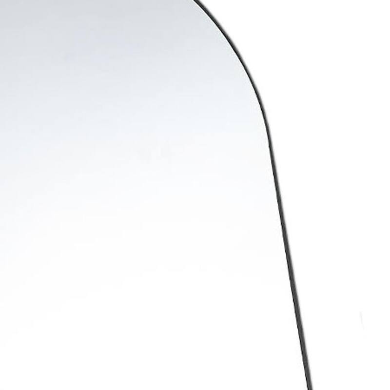 HomeRoots 63" Black Metal Arch Freestanding and Wall Mount Framed Full Length Mirror - 20.00 in. x 63.00 in. x 0.50 in.