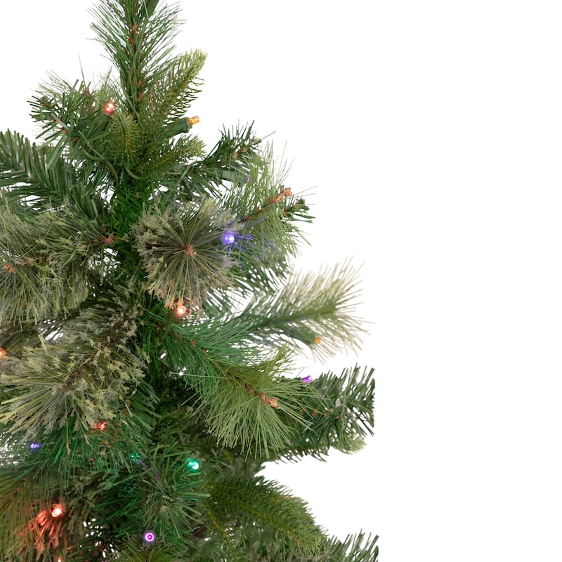 3' Kingston Cashmere Pine Full Artificial Christmas Tree, Multi LED - 3 Foot