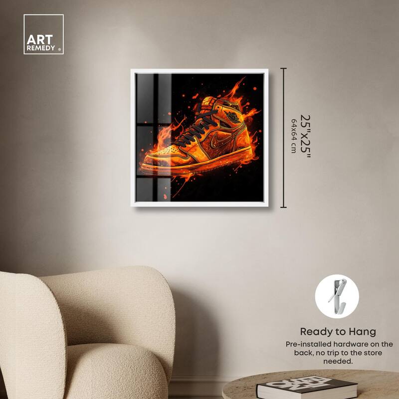 Jumpman on Fire I Shadowbox by Art Remedy