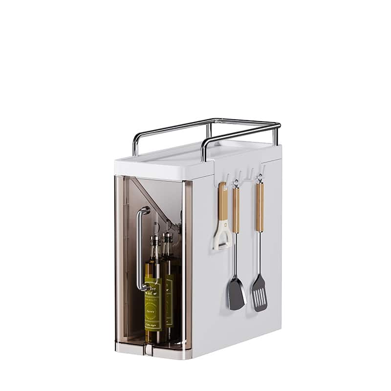 Desktop Narrow Storage Cabinet, Household Kitchen Storage Rack Multifunctional Spice Jar Rack