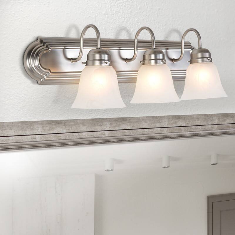 Yosemite Home Decor Vanity Lighting Series Three Lights Vanity - Silver