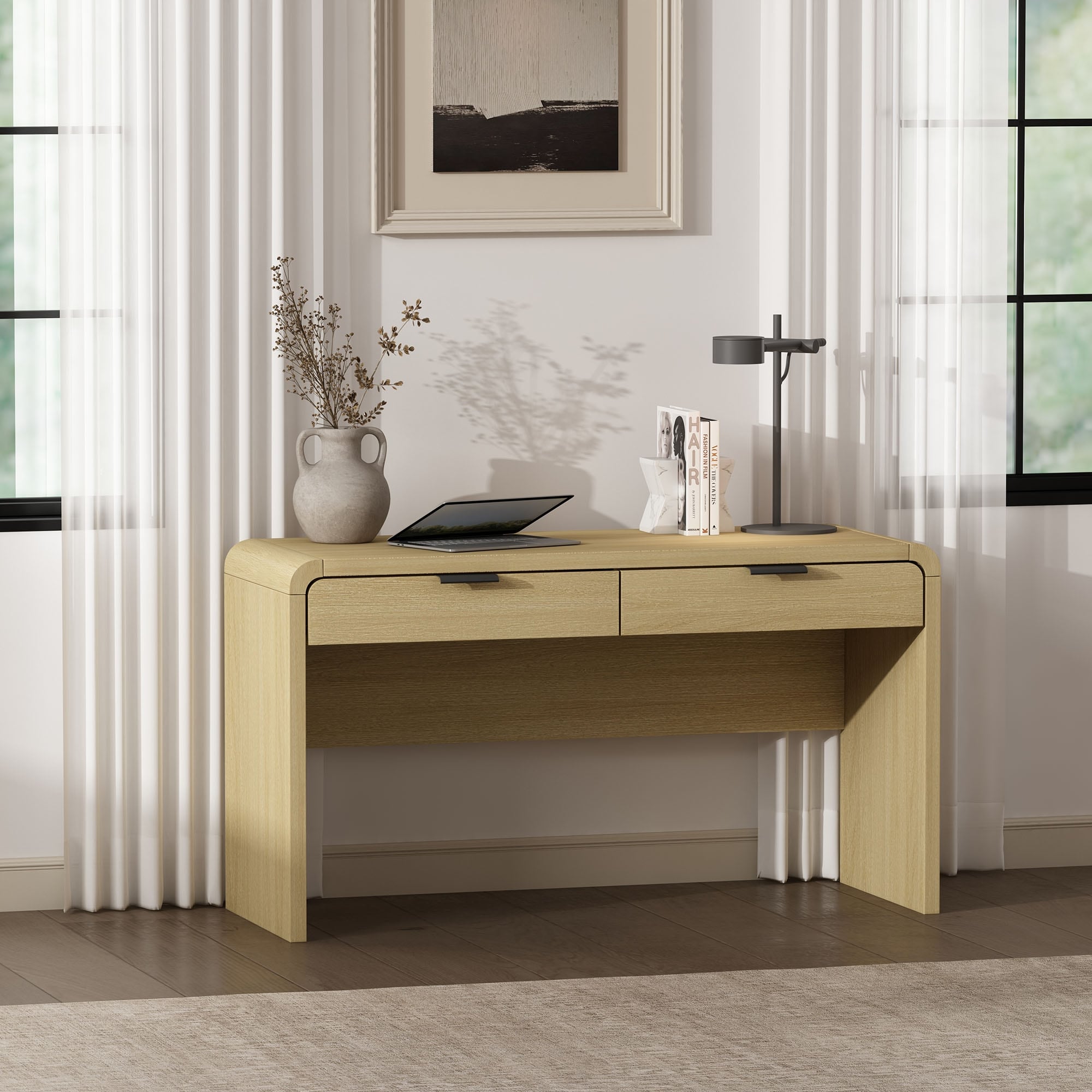 Manhattan Comfort Grace 54" Office Desk (2-Drawer)