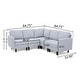 preview thumbnail 35 of 52, Zahra Modern Fabric 5-piece Sofa Sectional by Christopher Knight Home
