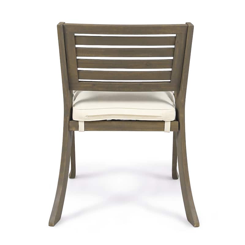 Hermosa Outdoor Acacia Wood Dining Chair (Set of 2) by Christopher Knight Home - N/A