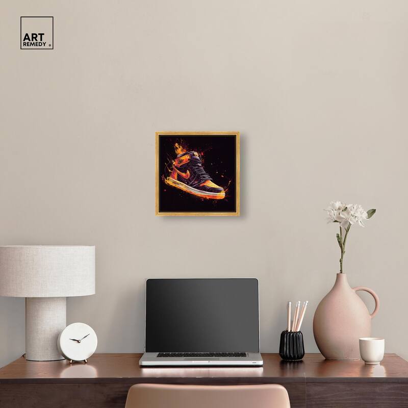 Jumpman on Fire II Canvas by Art Remedy