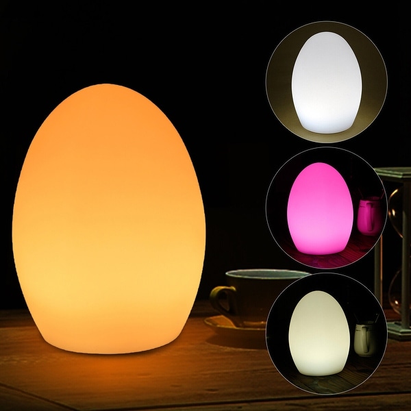 Egg Shaped LED Mood Night Light Table Lamp with Remote Control 8 Bed Bath Beyond 36327360
