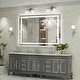 preview thumbnail 29 of 61, LED Bathroom Vanity Mirror Wall Mounted with Double Light Strip, 3-Color Dimmable, Anti-Fog, HD Tempered Glass, UL-Listed, ETL