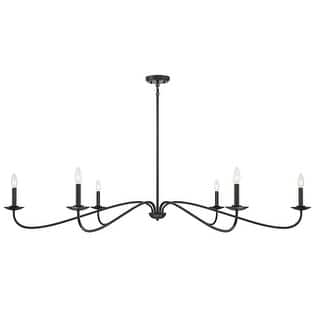 Trade Winds Valerie 6-Light Chandelier in Matte Black