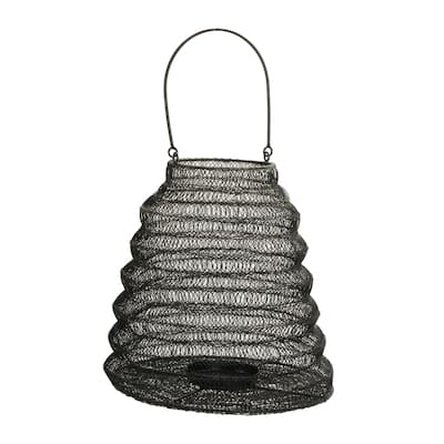Hanging Mesh Iron Candle Lantern 11"H