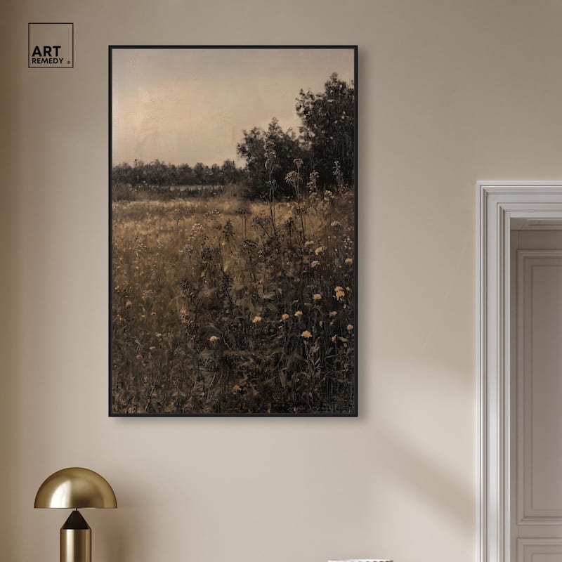 Vintage Meadow Canvas by Art Remedy