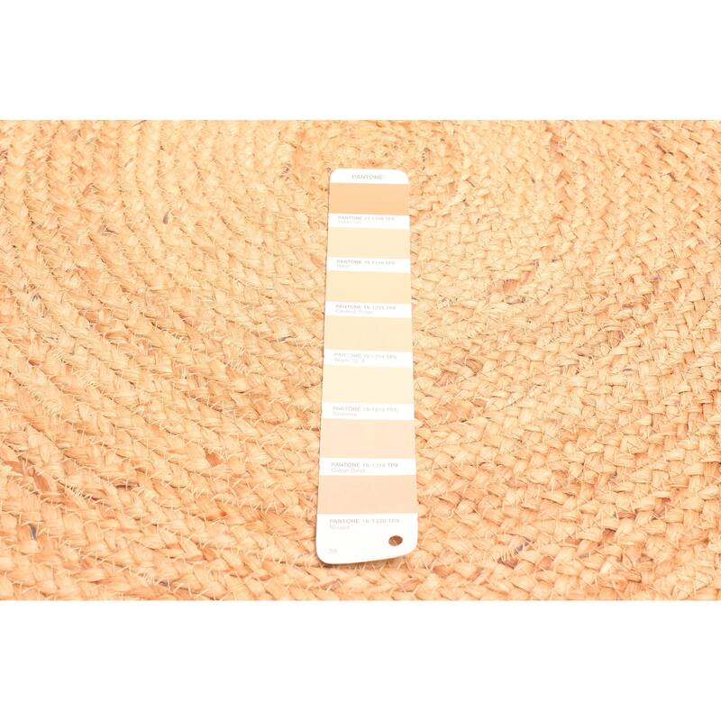 ECARPETGALLERY Braided Weave Palas Denizli Tan Jute Rug - 3'9 x 3'9