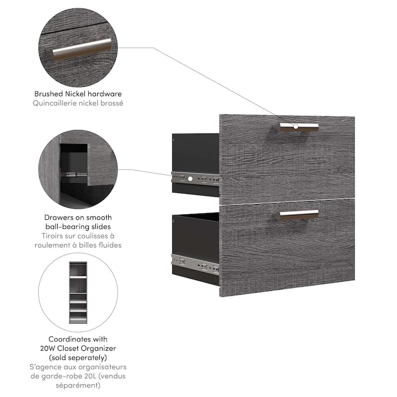Cielo 2 Drawer Set for 20W Closet Organizer by Bestar