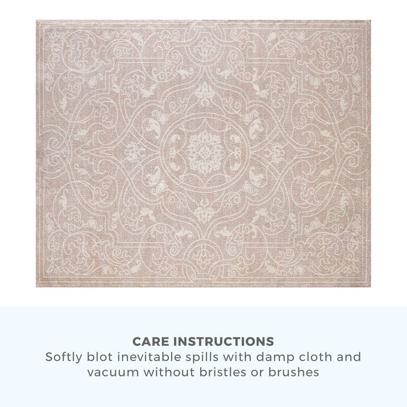 Brookside Vintage Oriental Beige Lattice Rug