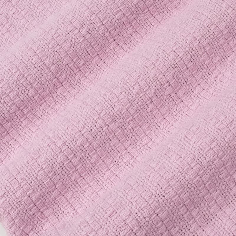 Sweet Home Collection Cotton Basket Weave Textured Blanket