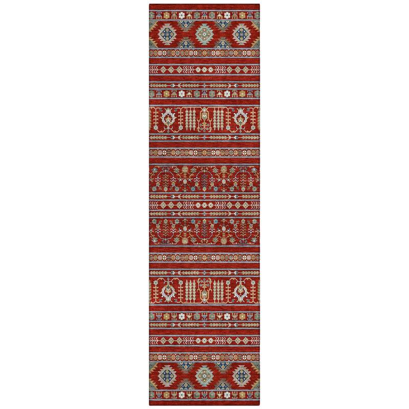 Machine Washable Indoor/ Outdoor Boho Moroccan Chantille Rug