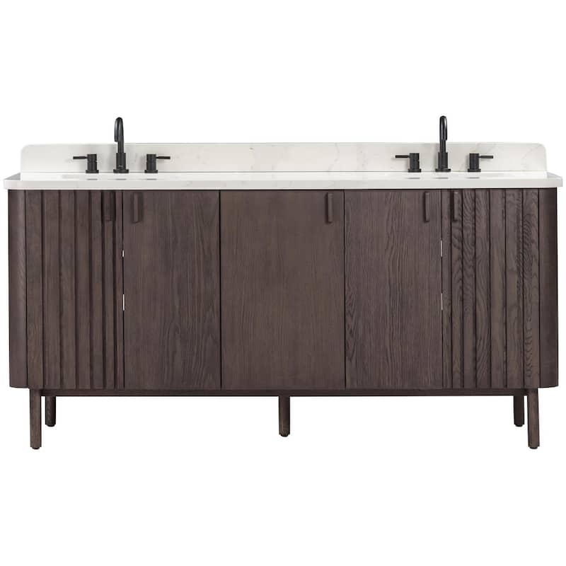 Avanity BLAKELY-VS73 Blakely 73" Free Standing Double Basin Vanity Set - Brown Oak