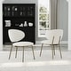 preview thumbnail 22 of 48, White Velvet Dining Chairs with Hammered Finish Metal Legs