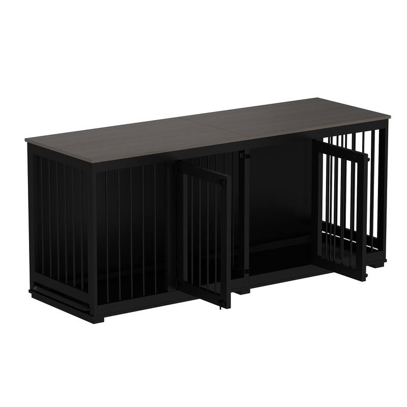 Multi-functional Pet Crate with Secure Locks - Versatile Color Console
