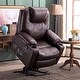 preview thumbnail 2 of 50, Mcombo Large Power Lift Recliner Leather Chair with Massage Heat