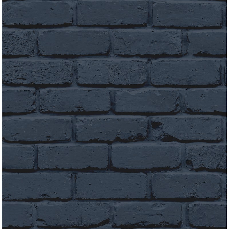 Fine Decor Alpin Navy Painted Brick Wallpaper