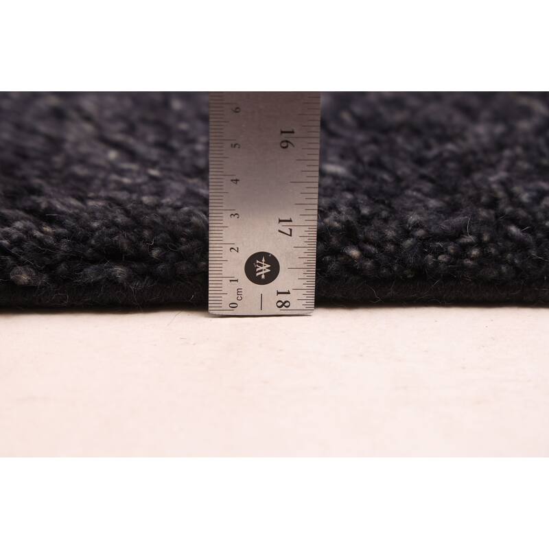 ECARPETGALLERY Hand-knotted Pak Finest Gabbeh Black Wool Rug - 8'2 x 10'3