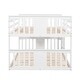 preview thumbnail 7 of 7, Modern Solid Pine Wood Frame Full Over Full Bunk Bed with Ladder and Full-length Guardrail.