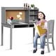 preview thumbnail 1 of 6, Kids Desk and Chair Set Children Study Writing Desk with Chair