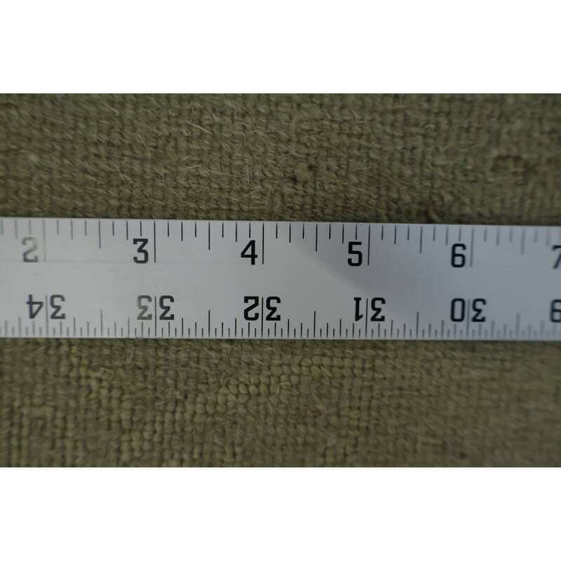 Hand Knotted Oriental 100% Wool Carpet Modern Abstract Green Nepalese Area Rug - 8' 11'' X 6' 4''