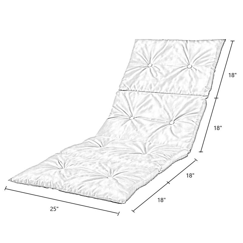 Outdoor Lightweight Striped Chaise Lounge Pad