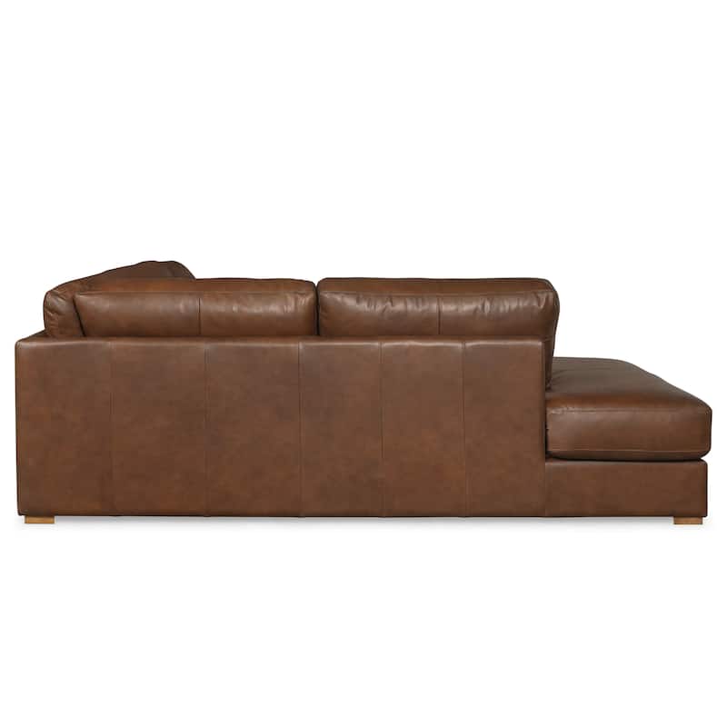 SAFAVIEH Couture Gustav Leather Corner Sectional - 162"W x 87"D x 31"H