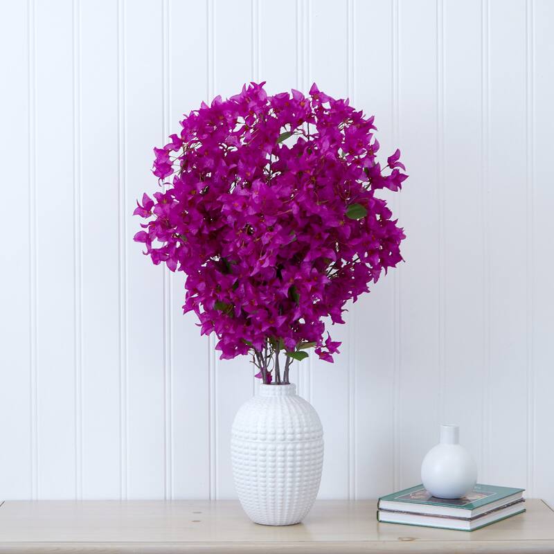 40" Artificial Purple Bougainvillea Arrangement with Vase
