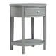 preview thumbnail 19 of 55, Fillmore 1-Drawer Oval Wood Shelf Accent End Table by iNSPIRE Q Modern Grey