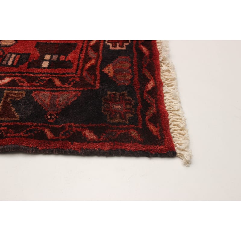 ECARPETGALLERY Hand-knotted Andelz Red Wool Rug - 3'5 x 9'8