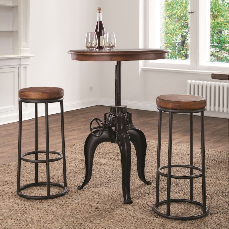 Carbon Loft Horseshoe Reclaimed Wood and Iron Stool - Bar Height