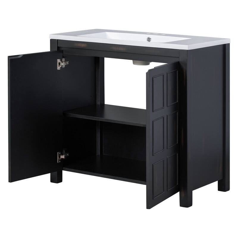 24''/36" Bathroom Vanity Organizer with Sink,Combo Cabinet Set，Bathroom Storage Cabinet