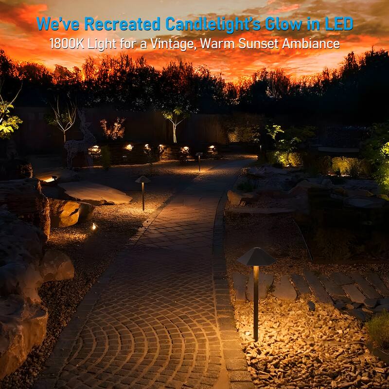 Low Voltage Pathway Landscape Lights, 12-24V AC/DC, IP65 Outdoor Walkway Light, Aluminum