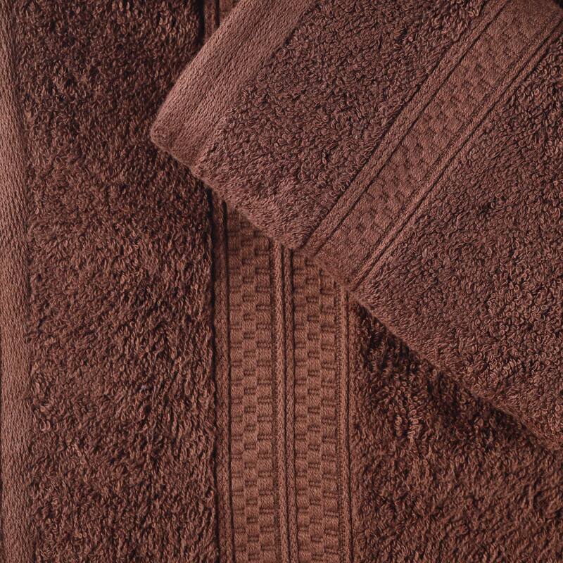 Superior 8 Piece Towel Set (2 Piece Bath Towel and 6 Piece Hand Towel), Rayon From Bamboo and Cotton