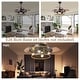preview thumbnail 10 of 13, Bella Depot 42" Rustic Retractable Ceiling Fan with Light and Remote 6-Speed Reversible Caged Fan