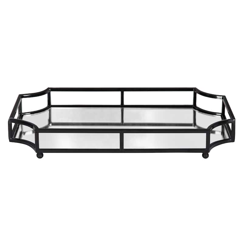 Kate and Laurel Ciel Mirrored Decorative Tray - 19x13x3