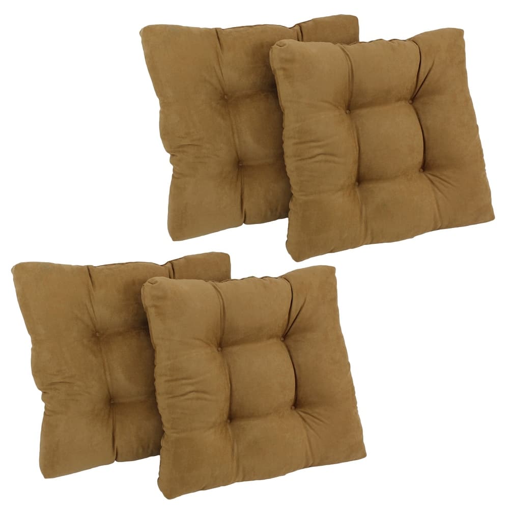19-inch Square Microsuede Chair Cushion (Set of 1, 2, or 4) - 19 x 19