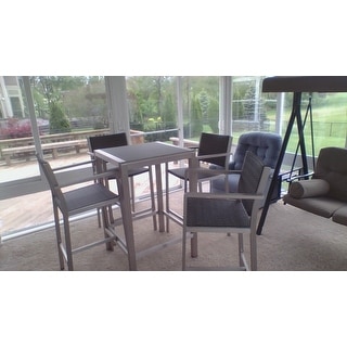 Cape Coral Outdoor 5-piece Aluminum Square Bar Set by Christopher Knight Home